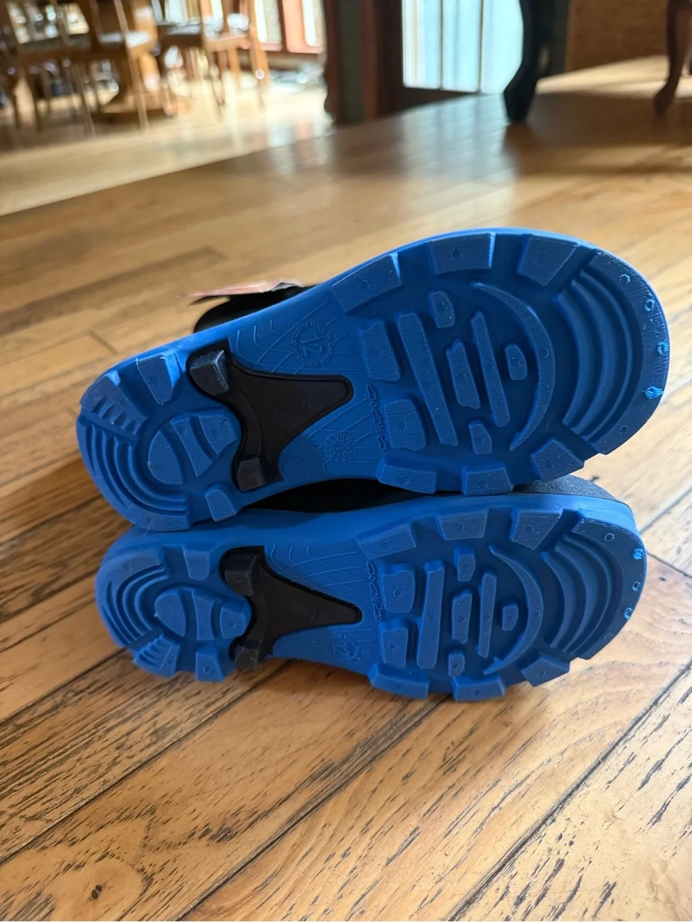 Kamik Kids Black Snow Boots with Blue Trim
